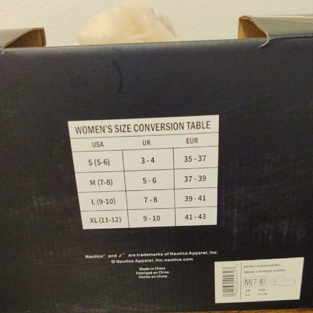 Nautica Beige Plush Slippers - Picture 12 of 15